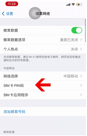 博湖苹果14维修网分享如何给iPhone14的SIM卡设置密码 